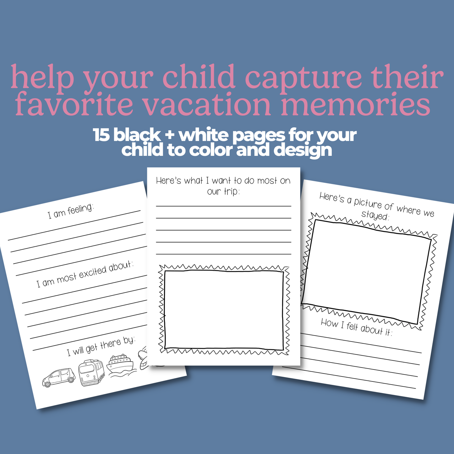 Printable Kids Travel Journal