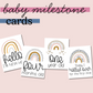 Printable Baby Milestone Cards - Rainbows