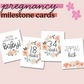 Printable Pregnancy Milestone Cards - Florals