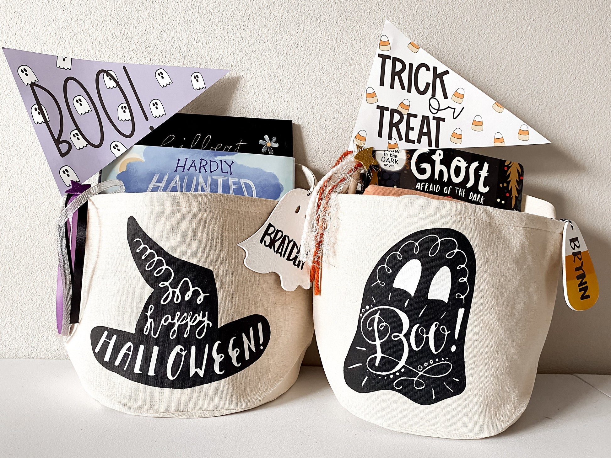 Halloween Pennant Flag Printable for Boo Baskets | Halloween Photo Props | Halloween Decor