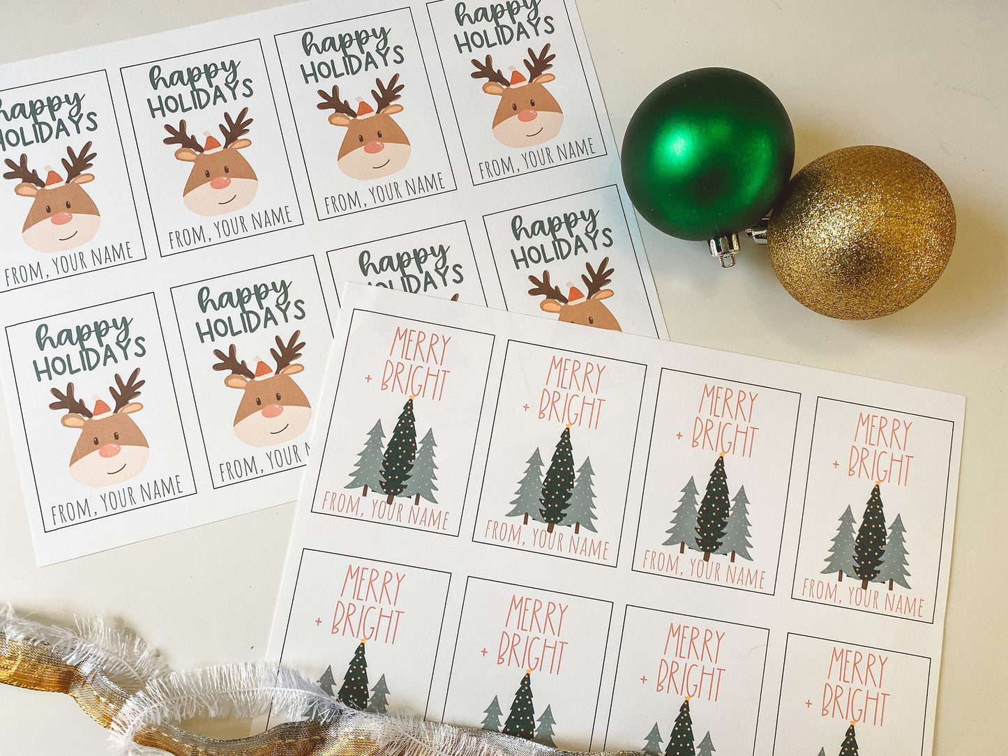Printable Christmas Gift Tags | Editable Holiday Gift Tags